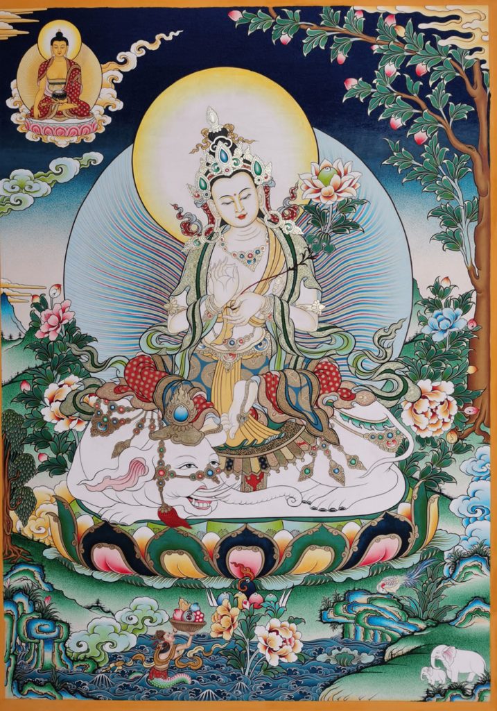 编号188-847264：彩绘唐卡-普贤菩萨（75*55CM左右）
