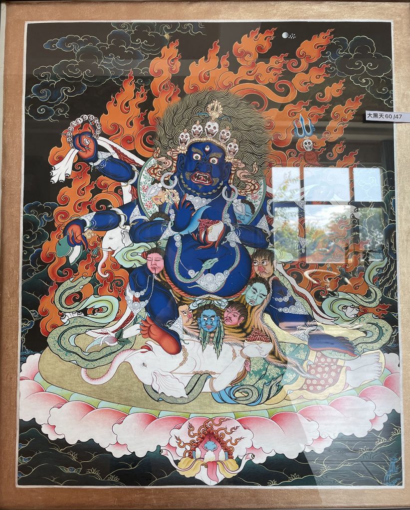 编号188-856491：彩绘唐卡-六臂玛哈嘎拉（60*47CM左右）