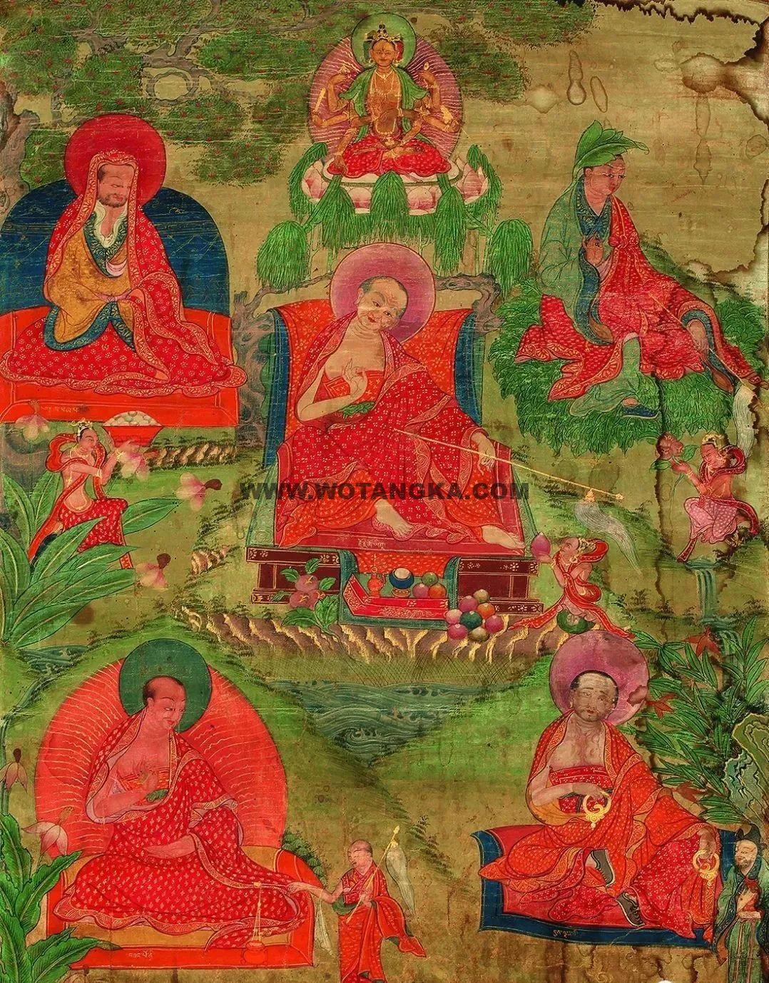 沃唐卡编号AC64339：五罗汉