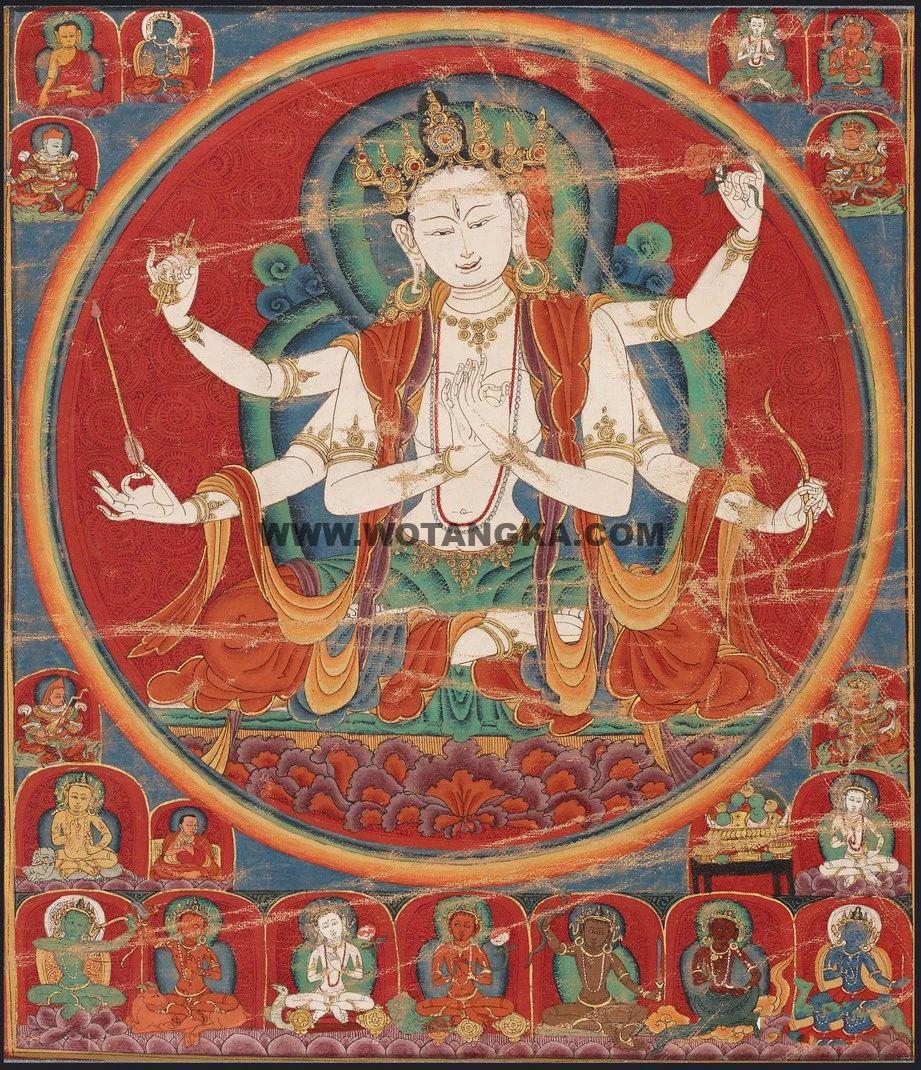 沃唐卡编号AC71174：星曜佛母