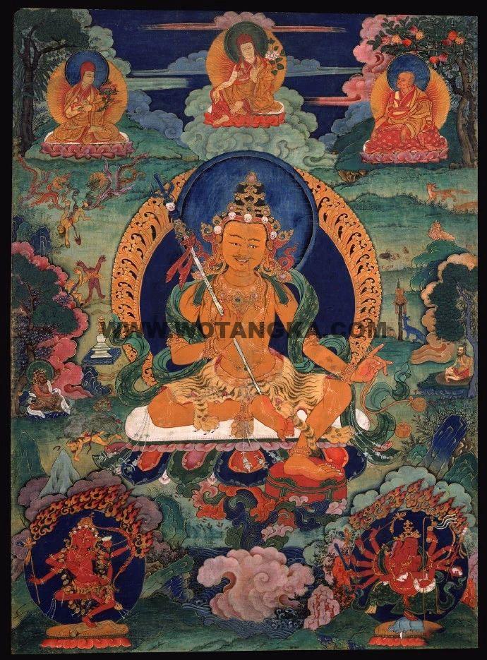 沃唐卡编号AC81297：古汝日光莲师