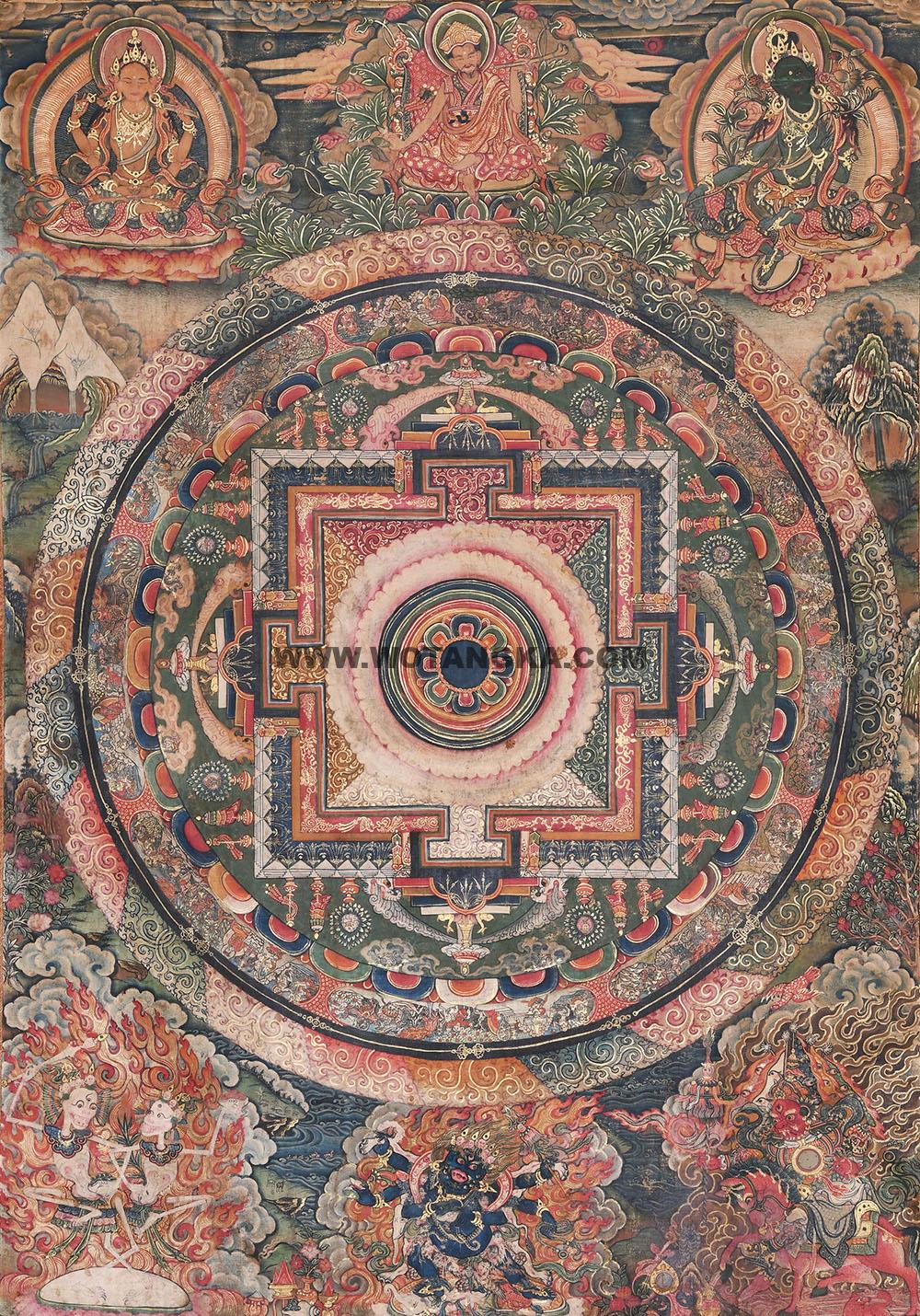 沃唐卡编号AC89369:曼陀罗坛城