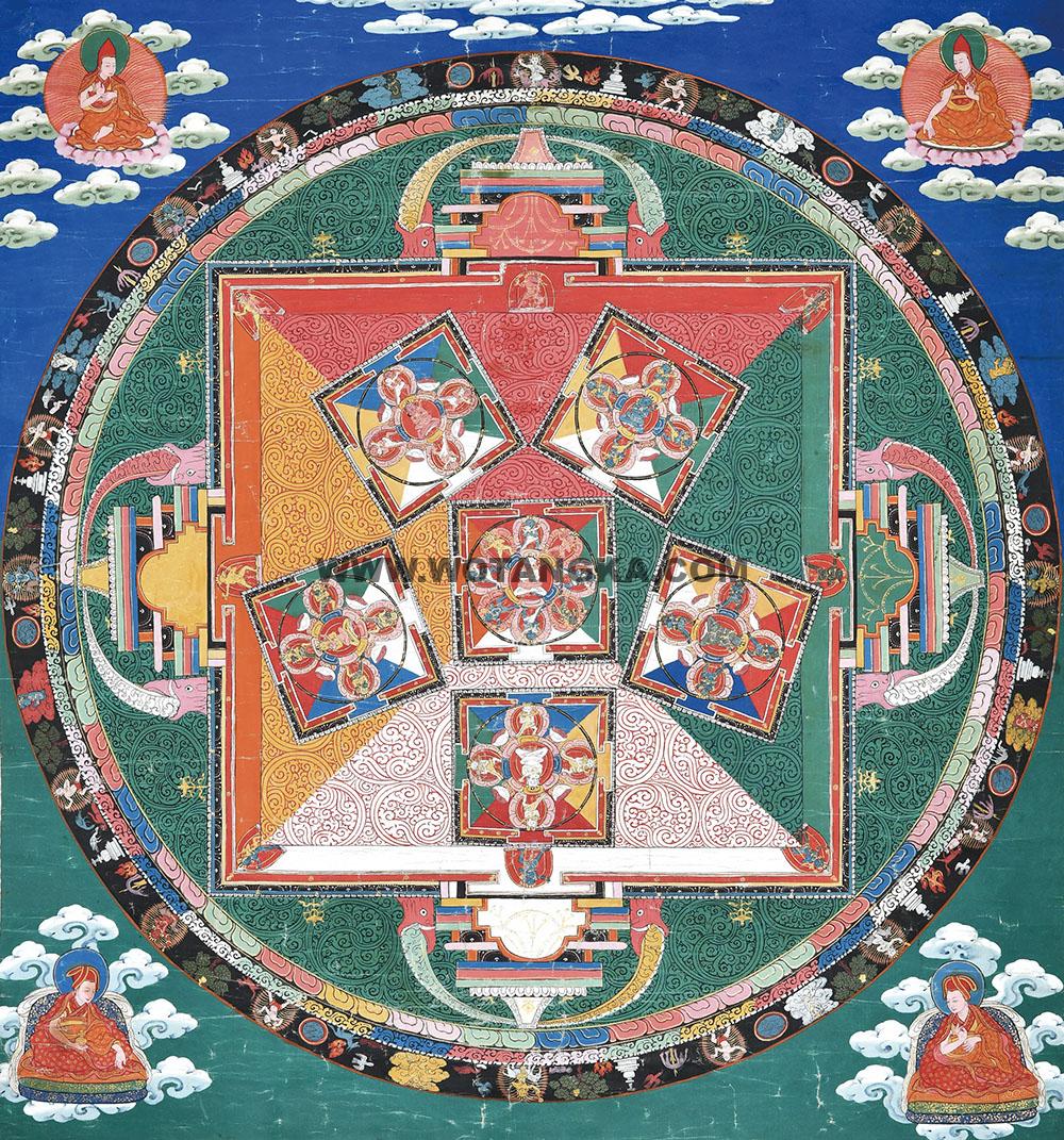 沃唐卡编号AC96187：金刚总持坛城