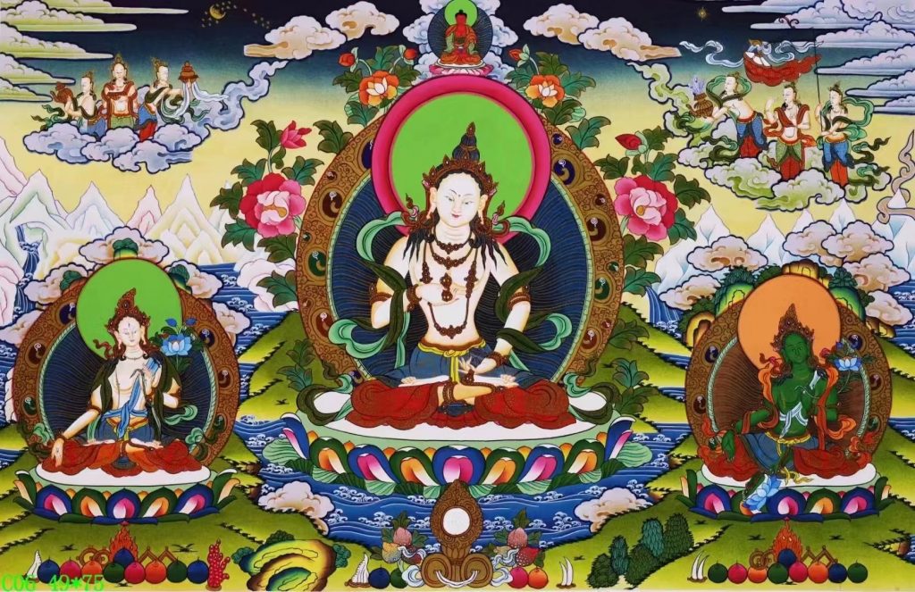 编号138-327216：彩绘唐卡-金刚萨埵（49*75CM左右）