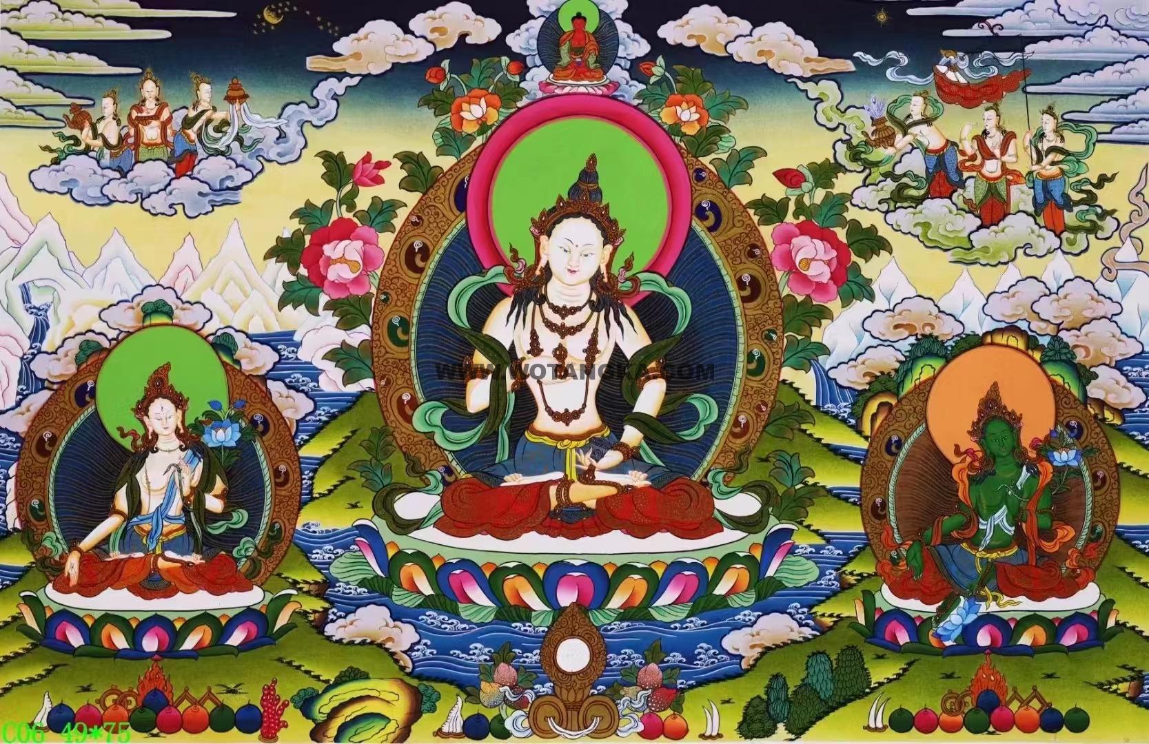 编号138-327216：彩绘唐卡-金刚萨埵（49*75CM左右）