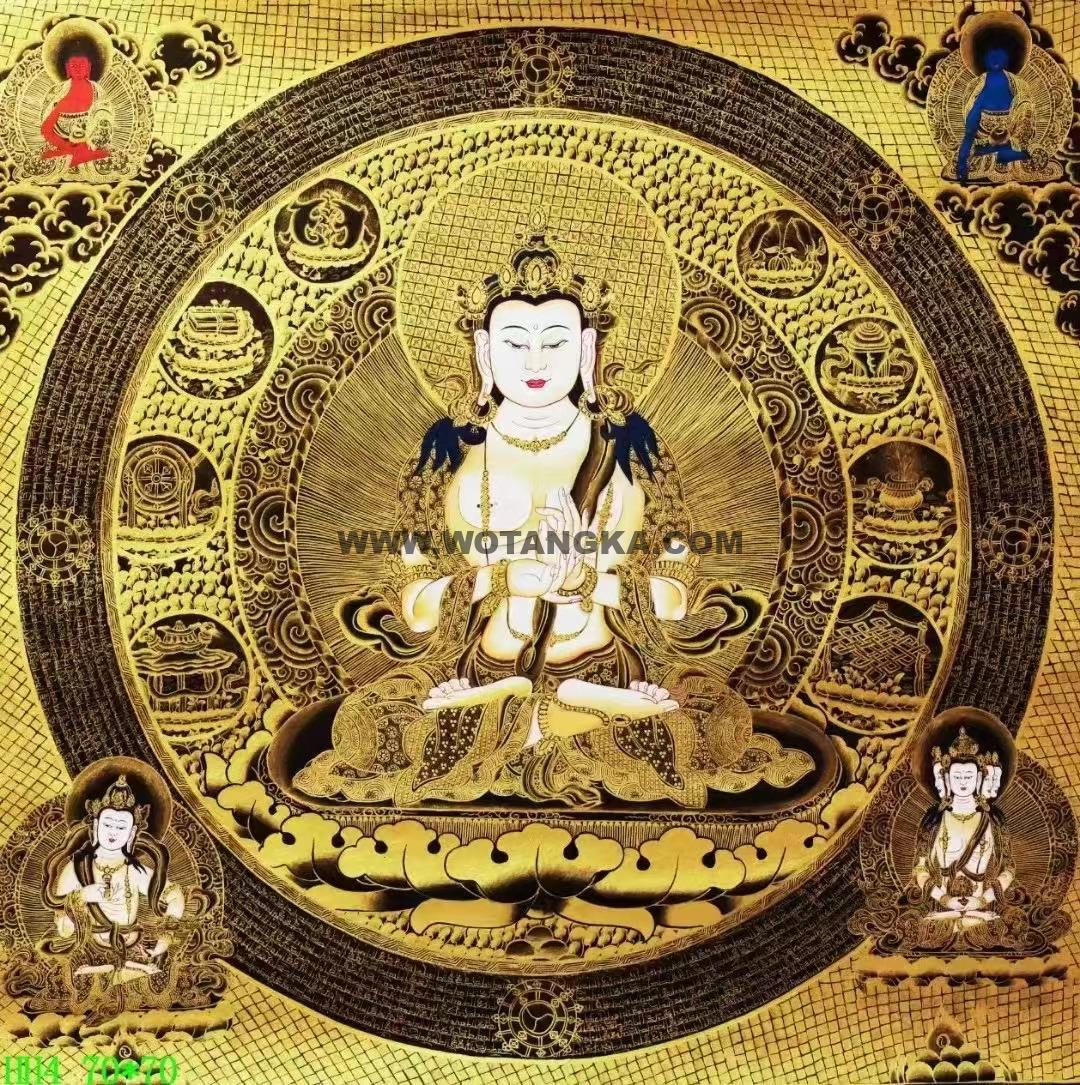 编号138-341048:黑金唐卡-大日如来坛城(70*70CM左右)