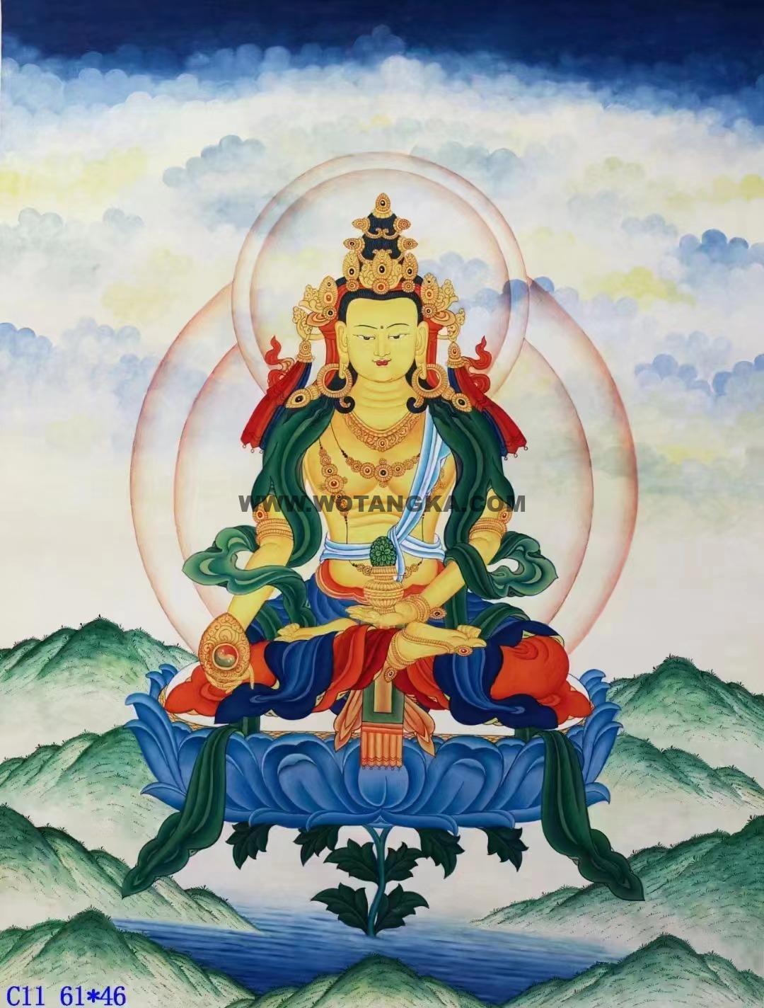 编号138-344873:彩绘唐卡-地藏王菩萨(61*46CM左右)