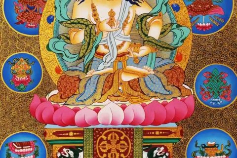 编号138-391785：彩绘唐卡-金刚萨埵（76*51CM左右）