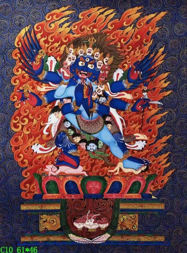 编号138-562249：彩绘唐卡-普巴金刚（61*46CM左右）