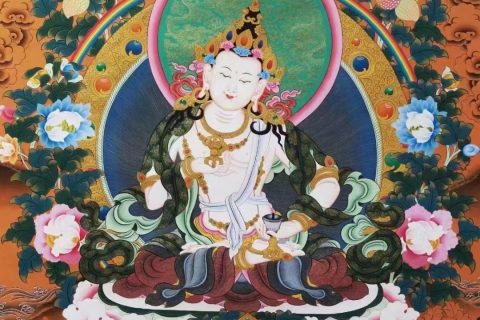编号138-600785：彩绘唐卡-金刚萨埵（95*73CM左右）