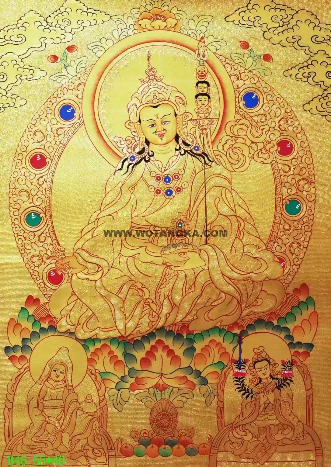 编号138-613319:黄金唐卡-莲花生大士(55*40CM左右)