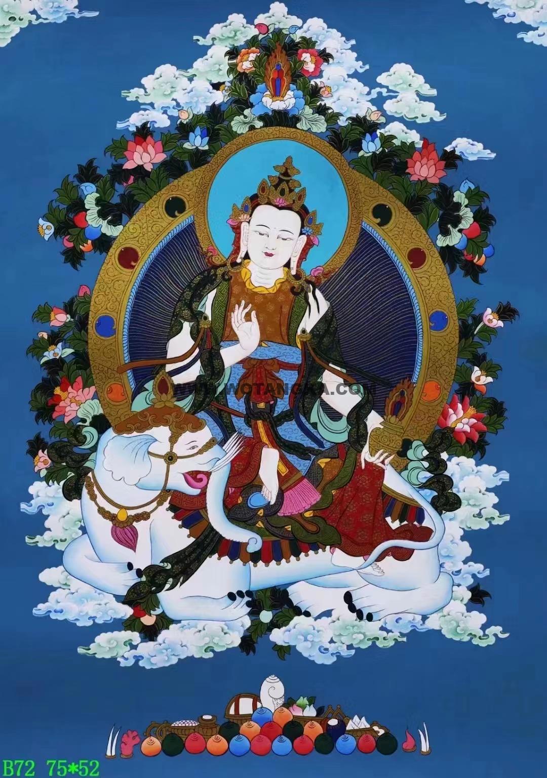编号138-697013:彩绘唐卡-普贤菩萨(75*52CM左右)