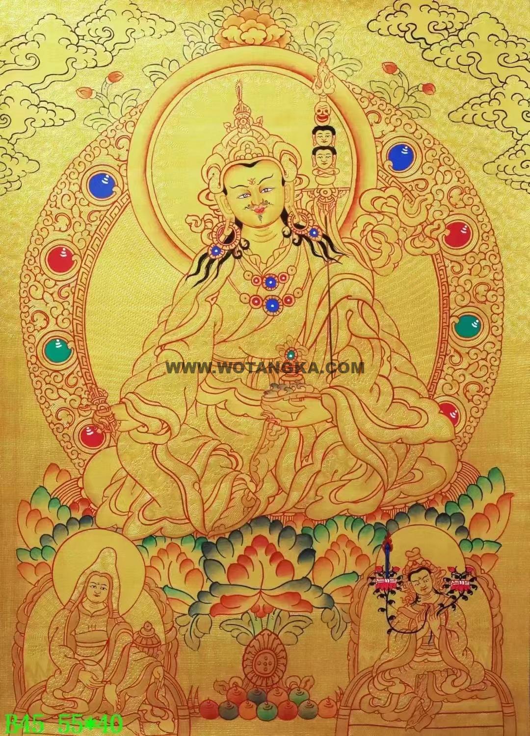 编号138-793458:黄金唐卡-莲花生大士(55*40CM左右)