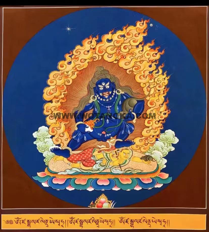 编号188-100827:彩绘唐卡-黑财神(50*40CM左右)