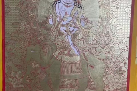 编号188-312268：黄金唐卡-普贤菩萨（60*45CM左右）