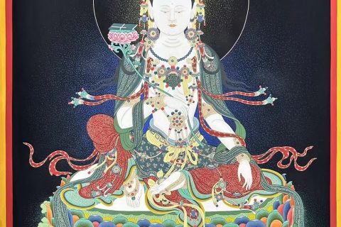 编号188-315654：彩绘唐卡-普贤菩萨（80*57CM左右）