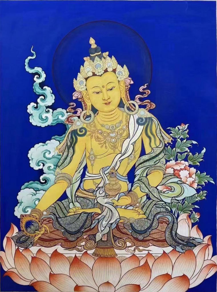 编号188-337406：蓝金唐卡-地藏王菩萨（60*45CM左右）