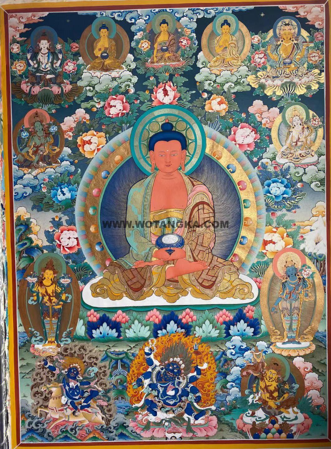 热贡-拉藏·画院:彩绘唐卡-阿弥陀佛(100*70CM左右)