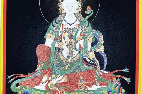 编号188-507864：彩绘唐卡-普贤菩萨（80*57CM左右）