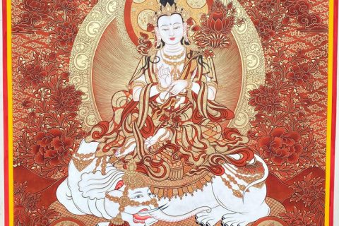编号188-613942：红金唐卡-普贤菩萨（80*60CM左右）