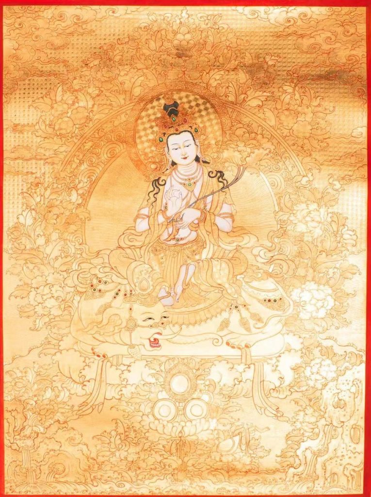 编号188-822426：黄金唐卡-普贤菩萨（80*60CM左右）