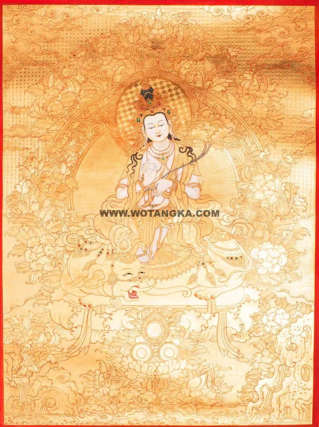 编号188-822426:黄金唐卡-普贤菩萨(80*60CM左右)
