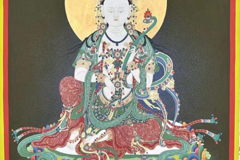 编号188-937395：彩绘唐卡-普贤菩萨（80*57CM左右）