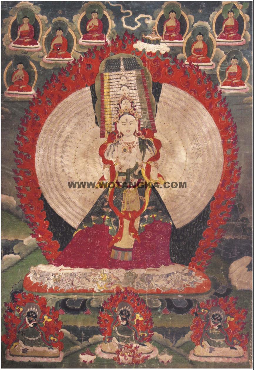 沃唐卡编号AC18767:大白伞盖佛母
