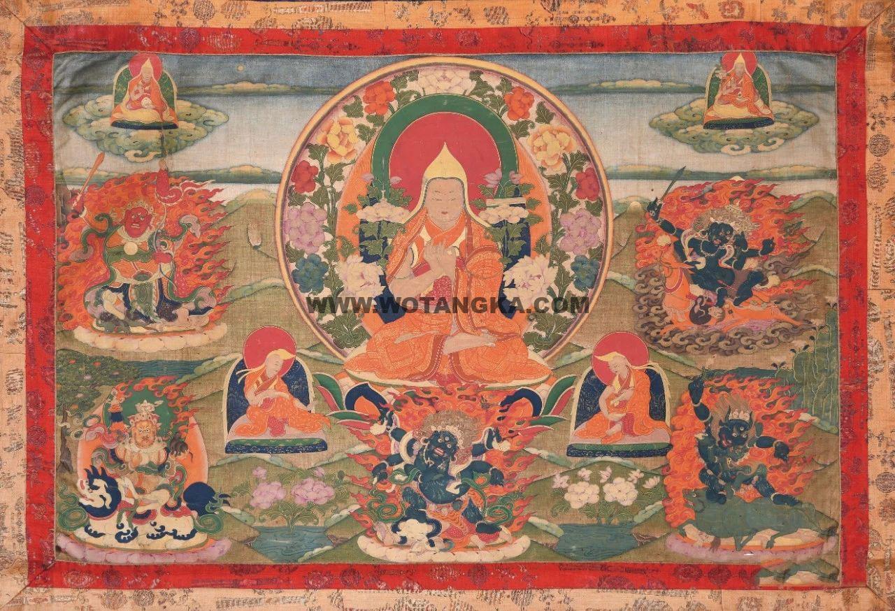 沃唐卡编号AC37822:宗喀巴大师