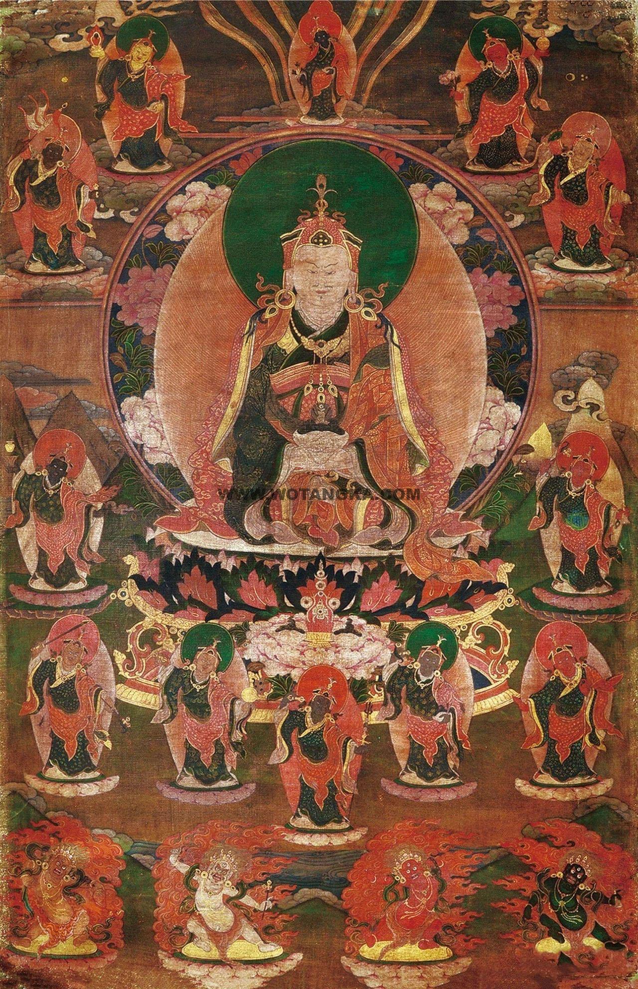 沃唐卡编号AC86056：莲师十三金法| 沃唐卡www.WoTangKa.com