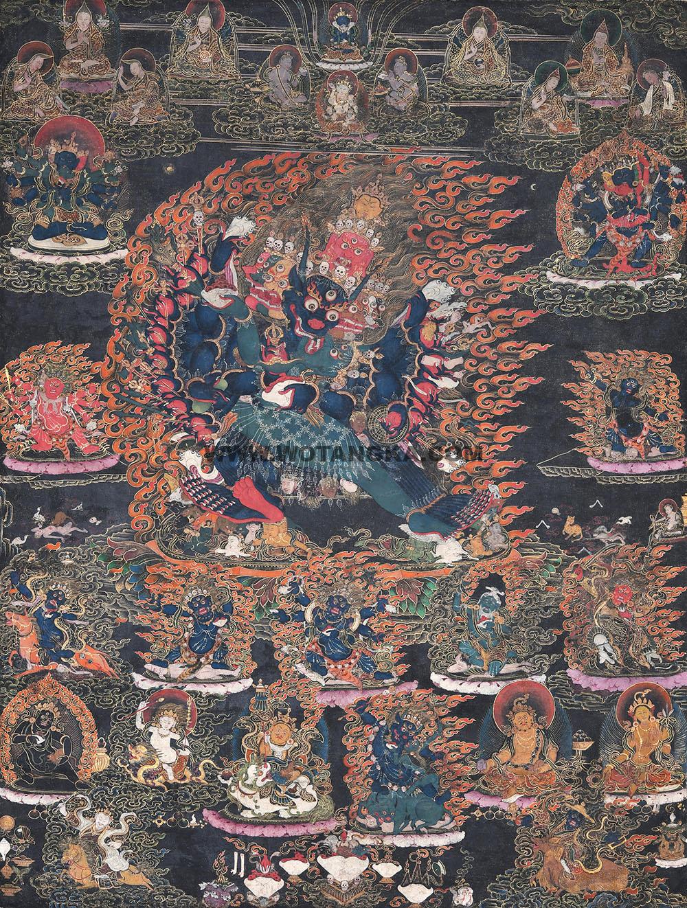 沃唐卡编号AC94145：大威德金刚