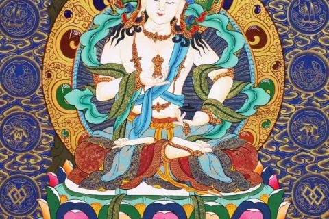 编号138-141338：彩绘唐卡-金刚萨埵（61*46CM左右）