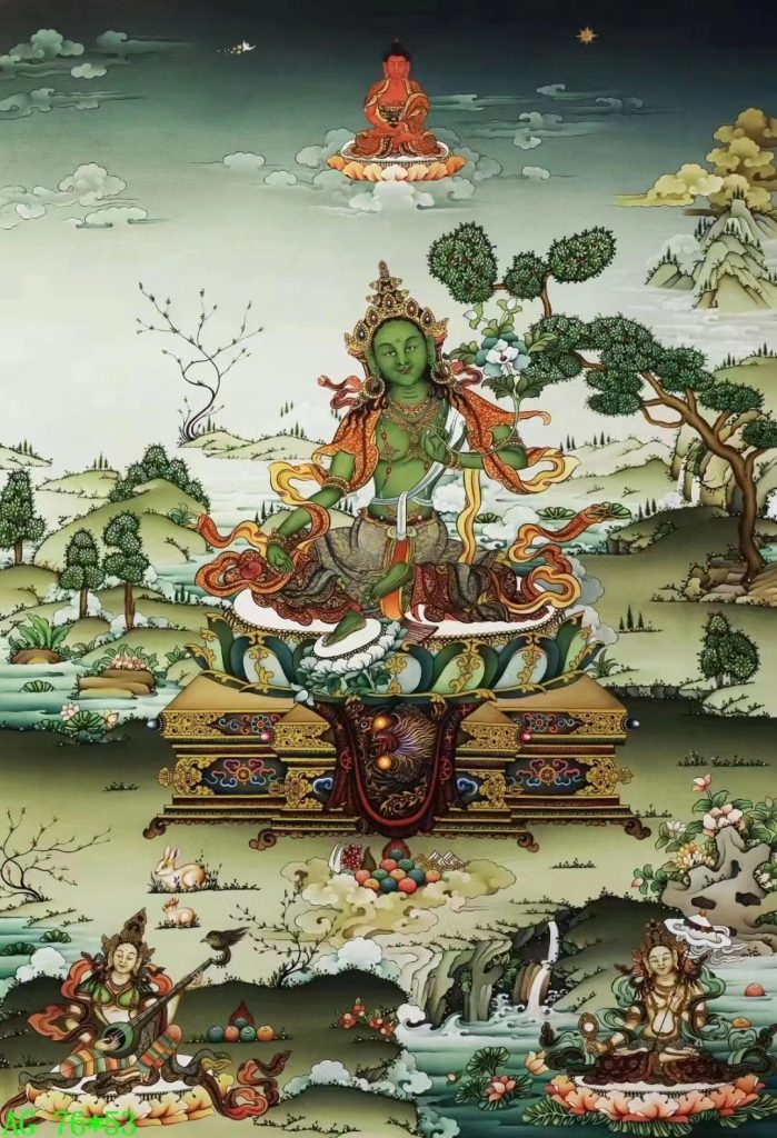 编号138-295092：嘎玛嘎赤-绿度母（76*53CM左右）
