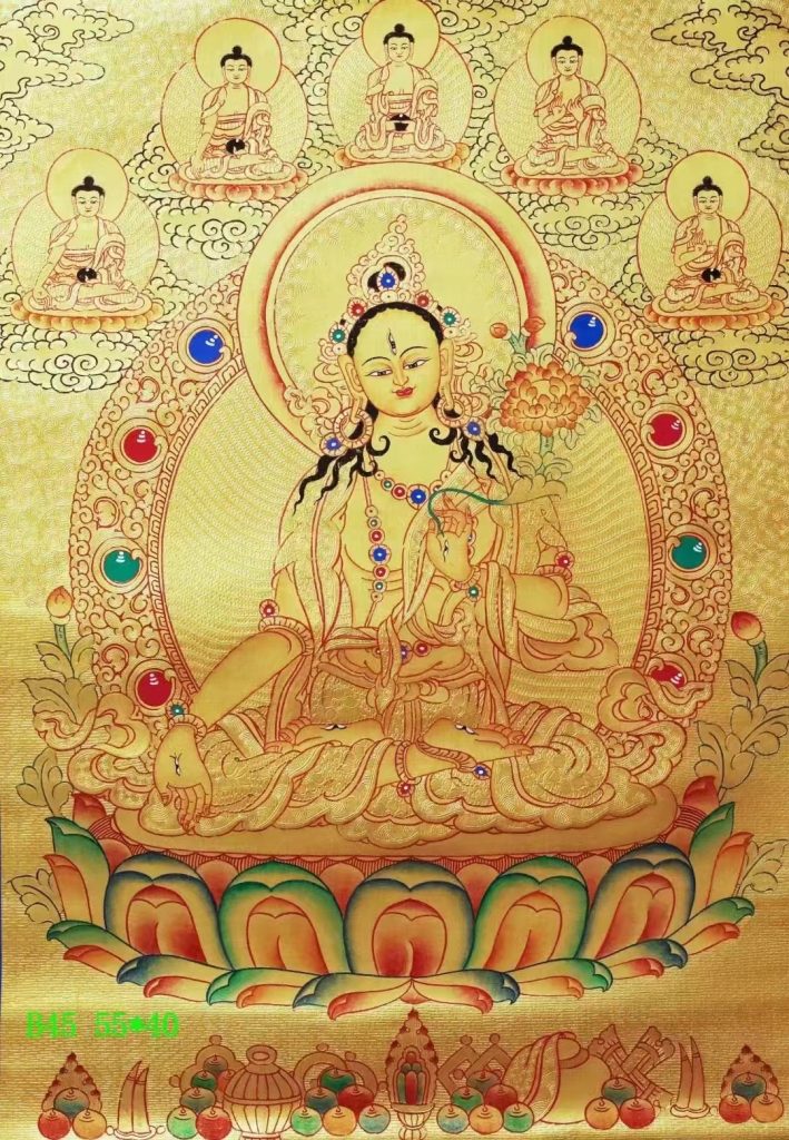 编号138-443987：黄金唐卡-白度母（55*40CM左右）