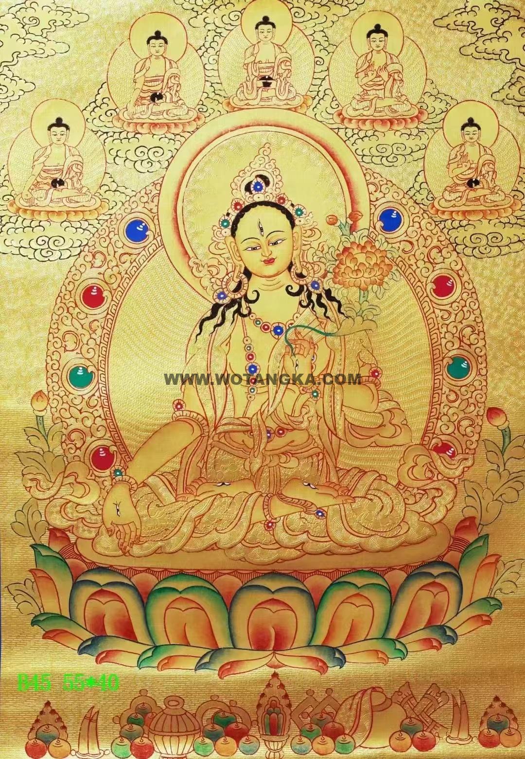 编号138-443987：黄金唐卡-白度母（55*40CM左右）