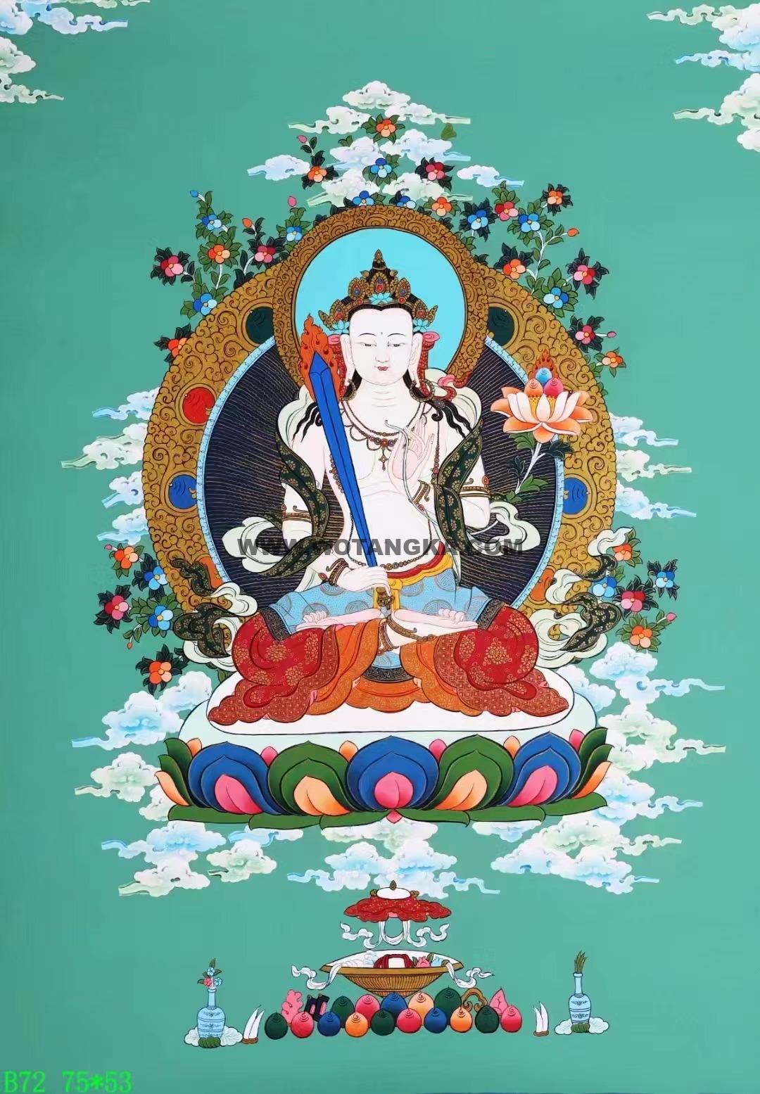 编号138-664786：彩绘唐卡-虚空藏菩萨（75*53CM左右）