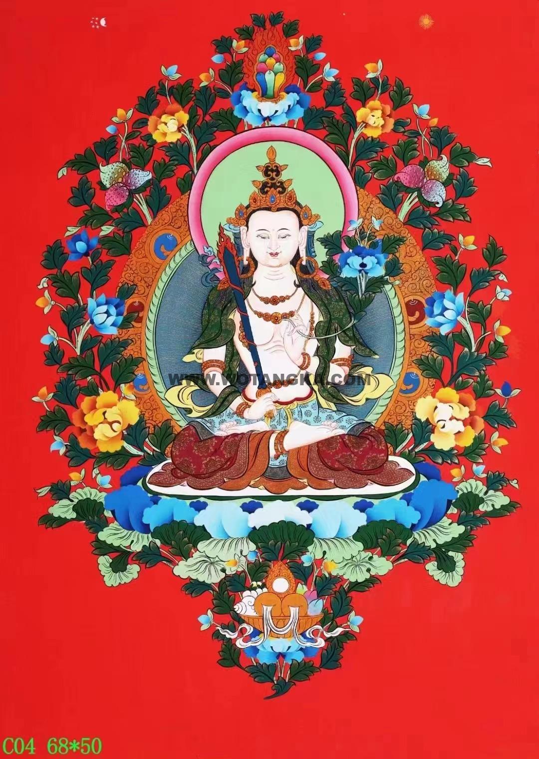 编号138-670940：红金唐卡-虚空藏菩萨（68*50CM左右）