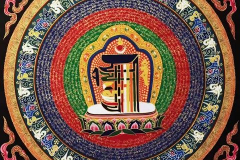 编号138-672773：彩绘唐卡-十相自在坛城（70*70CM左右）