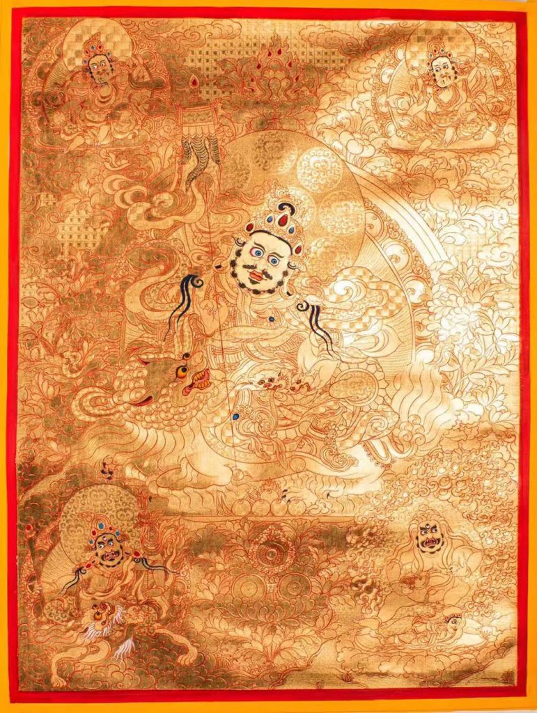 编号188-275101：黄金唐卡-财宝天王（80*60CM左右）