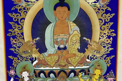 编号188-336986：彩绘唐卡-阿弥陀佛（70*50CM左右）