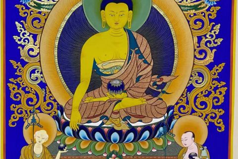 编号188-371080：彩绘唐卡-释迦牟尼佛（70*50CM左右）