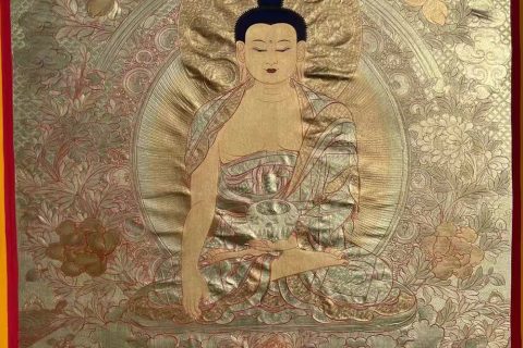 编号188-392210：黄金唐卡-释迦牟尼佛（60*45CM左右）