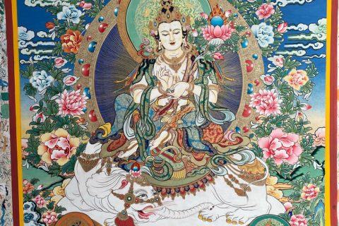 编号188-419449：彩绘唐卡-普贤菩萨（80*60CM左右）