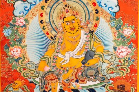 编号188-630530：红金唐卡-黄财神（70*50CM左右）