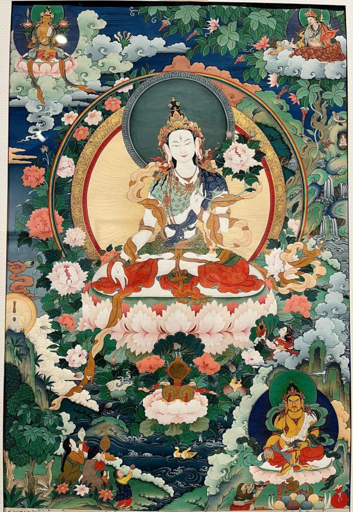 编号188-634115：彩绘唐卡-白度母（75*50CM左右）
