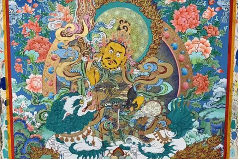 编号188-919478：彩绘唐卡-财宝天王·五方财神（100*70CM左右）