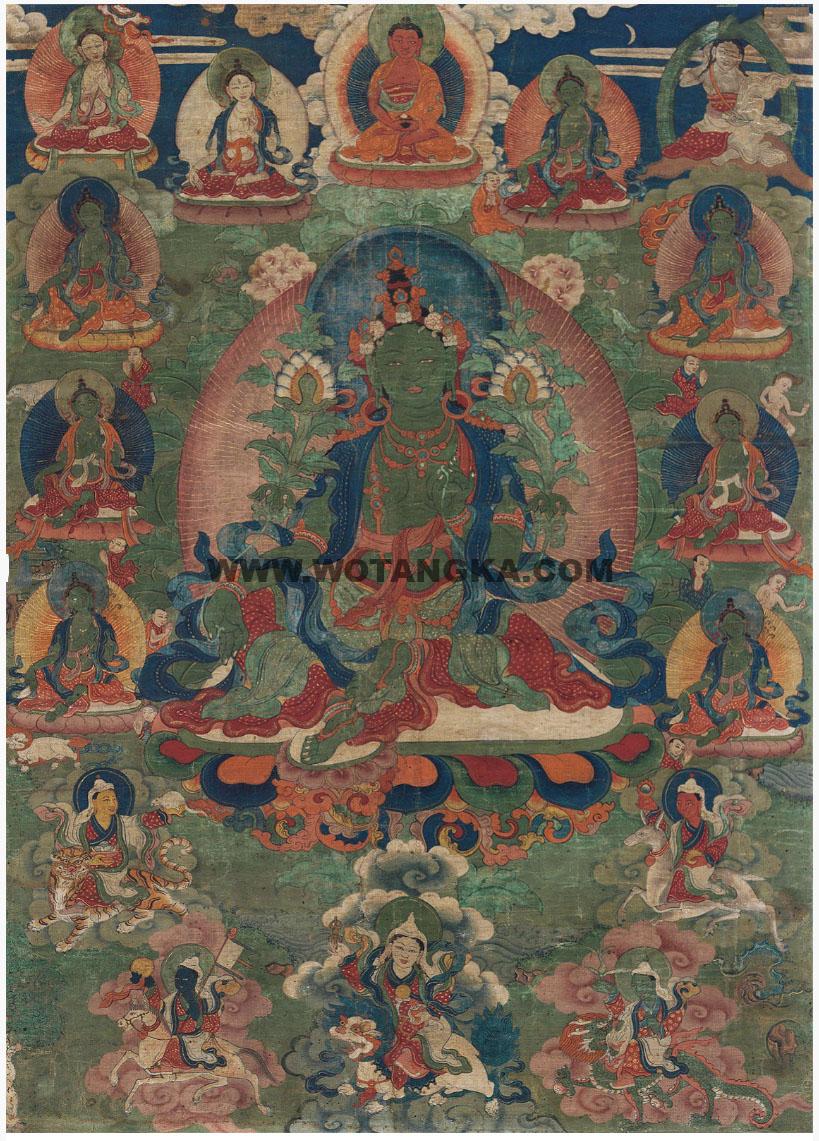 沃唐卡编号AC54011：绿度母