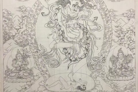 2022.12.26-热贡唐卡白描线稿推荐与赏析