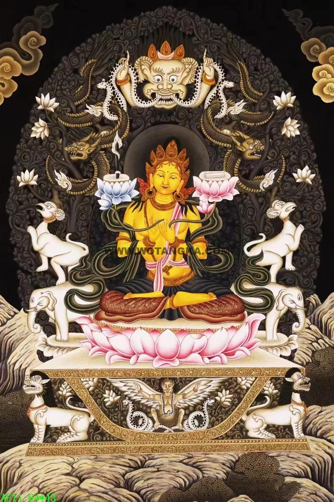 编号138-216286：彩绘唐卡-文殊菩萨（64*43CM左右）