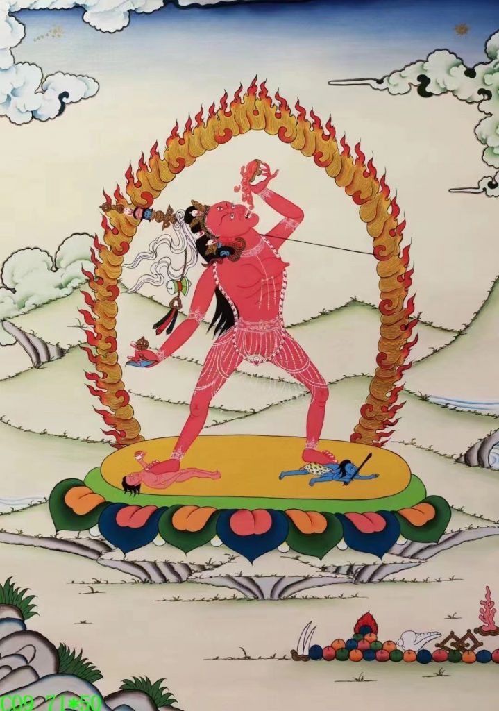 编号138-615913：彩绘唐卡-金刚亥母（71*50CM左右）